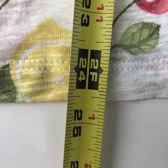 isaac mizrahi Women’s Linen Blend Lemon Cherry Strawberry Print Tank Medium NWT - Picture 8 of 14